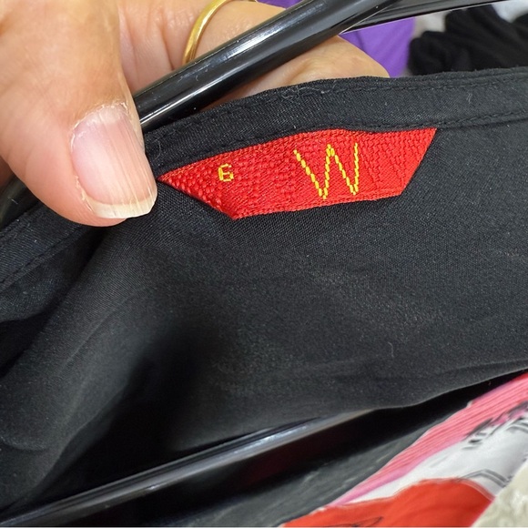 Chic Geometric Long Sleeve Dress - Black, White, Red - Picture 9 of 10